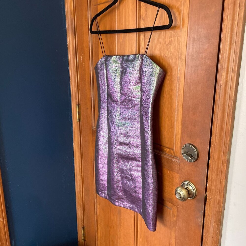 LIKELY Hayley Multicolor Metallic Mini Dress SZ 6 Prom - Picture 7 of 7